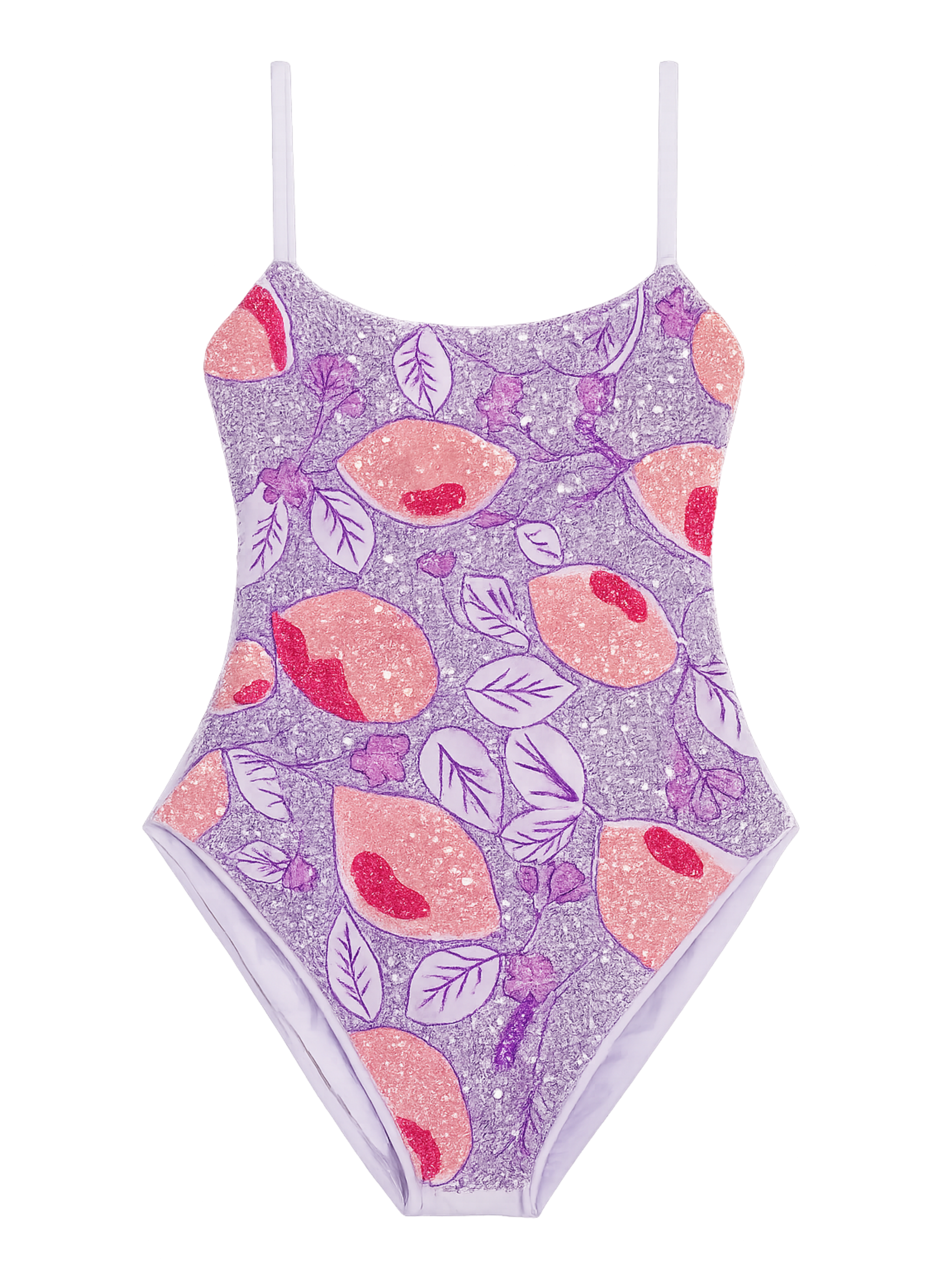 Lilac Dreamland- Hand beaded Swimsuit