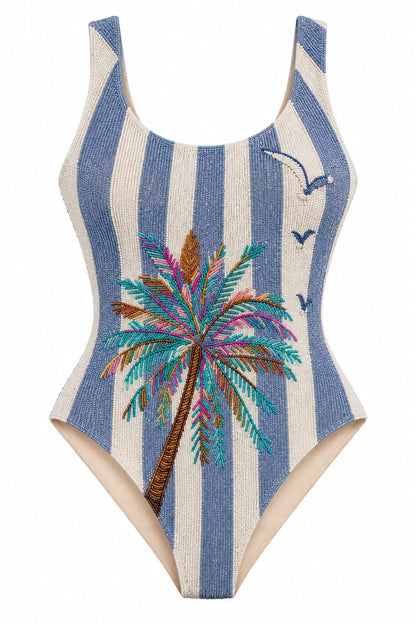 Tropical Stripes One-Piece